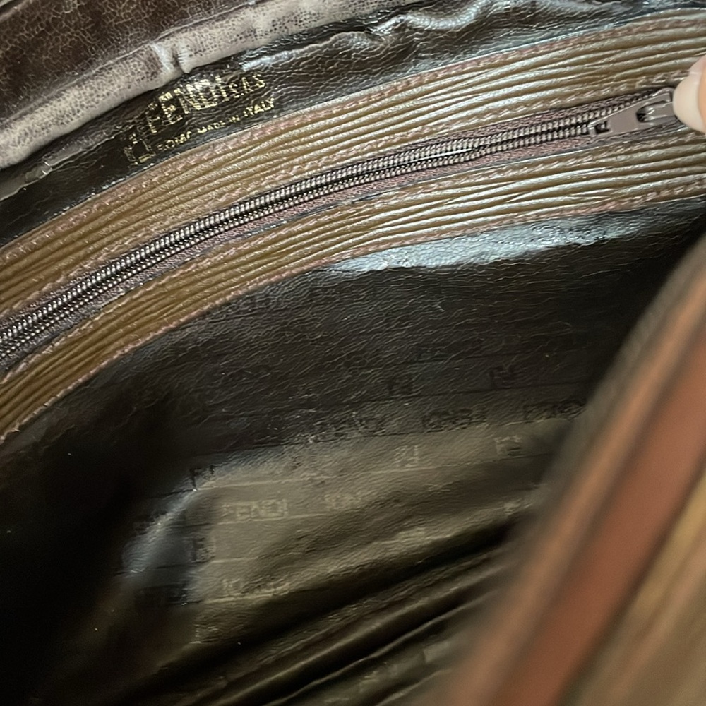 Green and Brown Men's Bag Fendi Vintage - Picture 10 of 15